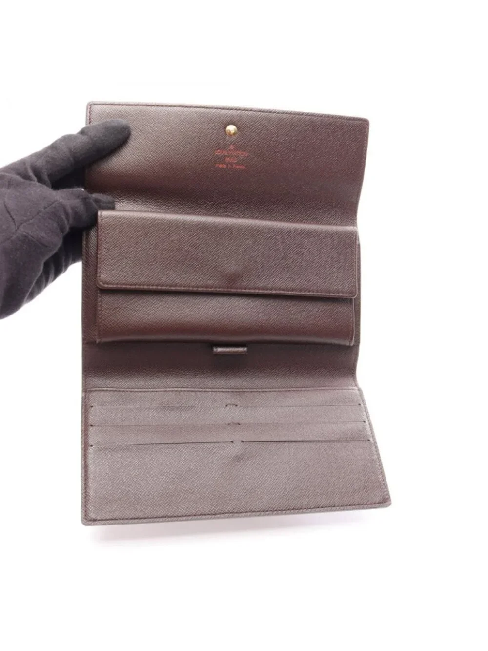 Louis Vuitton Trifold Wallet Porte Tresor International Damier Ebene Leather